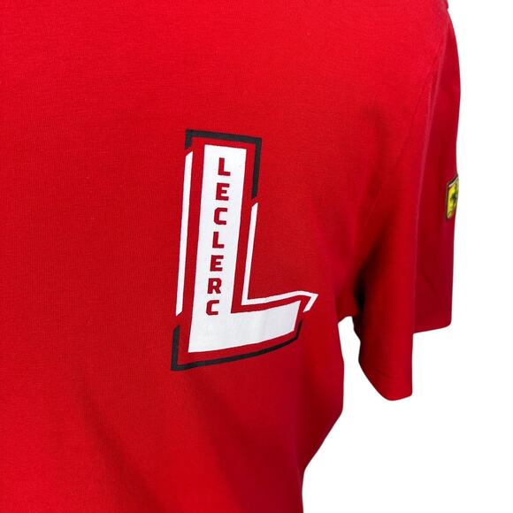 Stichd Scuderia Ferrari Race Team Charles Leclerc #16 T-Shirt Men's Large Red - Picture 2 of 12
